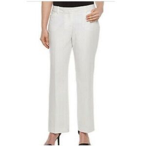 Worthington Women's Crisp White Modern Fit Petite Pants